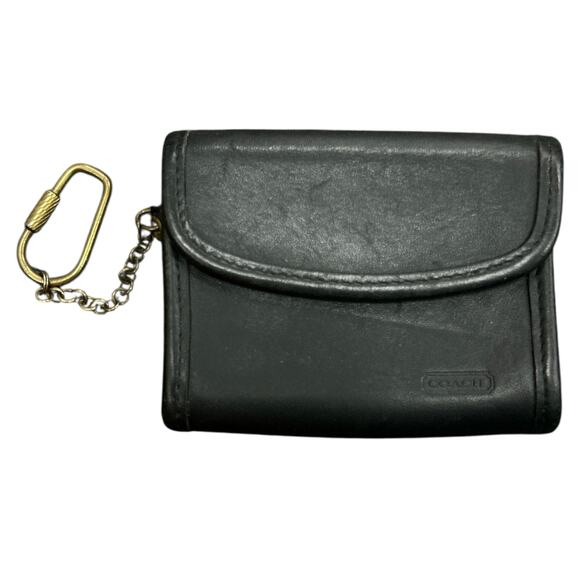 VTG 1990’s Coach Leather Coin Purse in Black - Picture 1 of 4